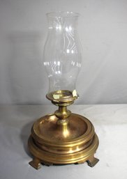 Large And Heavy Vintage Chapman Scandinavian Hurricane Candle Holder