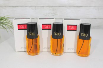 3 TABU Eau De Cologne Spray 2.3 FL OZ (68 ML) Vintage Womens Fragrance W/ Box