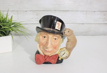 Royal Doulton Mad Hatter Character Mug  Hand-Painted Figural Toby Jug, 8' Tall