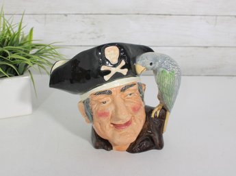 Royal Doulton Long John Silver Character Mug  Hand-Painted Figural Toby Jug, 7' Tall