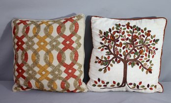 2 Decorative Pier 1 Throw Pillows