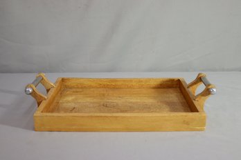 Twin Handled Wooden Serving Tray