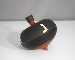 5.5' Handcrafted Ceramic Dreidel Vessel  Modern Judaica Art Pottery With Hebrew Letters