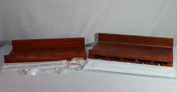 Pottery Barn Hanging Wall Shelves, Wine Glass Holder And Bottle Holder