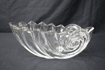 Vintage Mikasa Clearwater Nautilus Shell Crystal Bowl