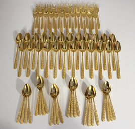 Vintage Gold-Plated Alexia VIP By Present Place/Silverware Set Over  50pcs