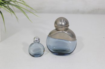 Lot Of 2 Vintage Halston Perfume Bottles  Empty  Large & Mini  Bottles Only