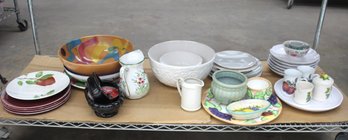 'Assorted Shelf Lot Of Ceramic And Porcelain Tableware'