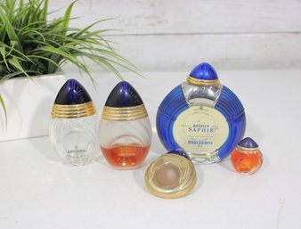 Lot Of Boucheron Jaipur Saphir Eau De Toilette  3 Full Bottles  2 Empty Bottles