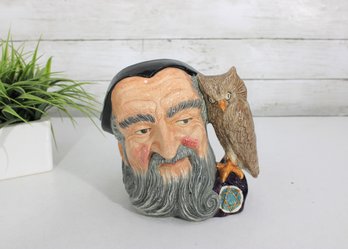 Royal Doulton Merlin Character Jug D6529  Large 7.5' Toby Mug  England
