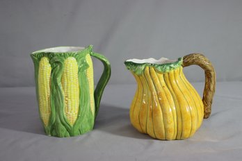 2 Vintage Ceramic  Pitchers