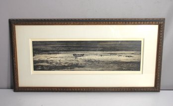 'Limited Edition Etching 'Grounded Boat' By Juvenal Sanso, Signed And Numbered'