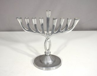 Silver Plated Jewish Hanukkah Menorah