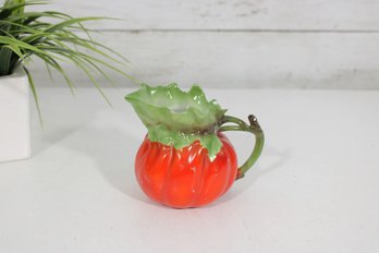 Royal Bayreuth Porcelain Tomato Creamer Pitcher Red Tomato Figural Jug 4' Vintage