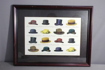 Old Vintage Hats - Vittorio Firenze Print - Framed Wall Art Poster