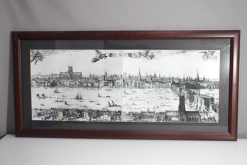 'Panoramic Print Of London By Carl Visscher (1666)'
