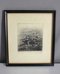 'Limited Edition Lithograph 'Bauernhof II' By Simo Hannula (1987)'