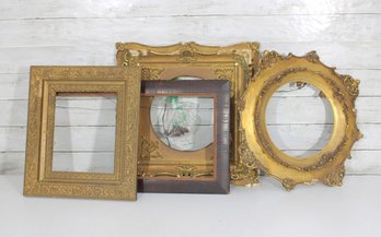 Collection Of Antique & Vintage Gilt Picture Frames  Ornate Styles, Assorted Sizes