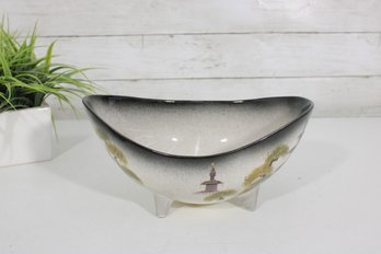Sascha Brastoff Mcm Signed Pottery Bowl 5' X 10' X 6.5'