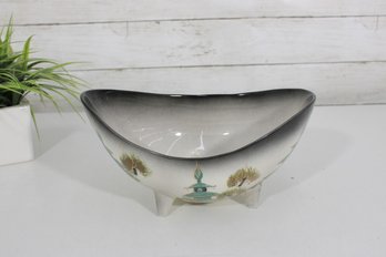 Sascha Brastoff Mcm Signed Pottery Bowl 5' X 10' X 6.5'