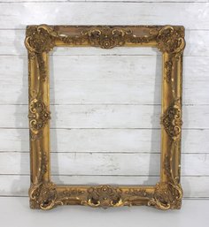 Antique Ornate Gilt Wood Picture Frame  Baroque / Rococo Style, 24' X 20.5'