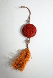 Art Deco Cinnabar Pendant