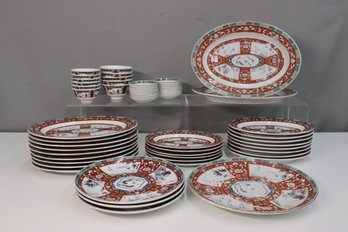 Taiwan Durable Chine Decorative/Serving Chinaware Red On White Ground With Dragons