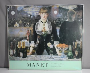 'Manet Exhibition Poster, The Metropolitan Museum Of Art, In Chrome Frame'
