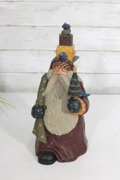 Williraye Studio Santa Figurine 13 Hand Painted Folk Art Christmas Decor