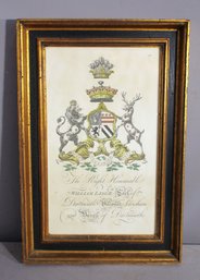 Framed Old English Coat Of Arms Print