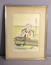 James Latham McDiarmid, Lord Clyde Lord Justice-General Of Scotland  By David Engdon, Artist.  Lithography On