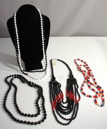 Group Lot Of Beaded Necklaces
