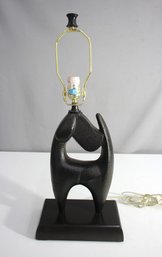 Mid-Century Modern Abstract Dog Table Lamp