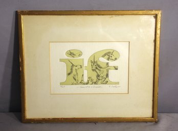 'There Were A Unicorn' - Limited Edition Etching By H. Zabof