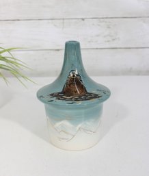 6.5' Signed Sascha Brastoff Eskimo Vase Chimney Ashtray