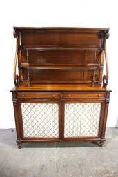 Vintage, Antique Brass Inlaid Rosewood Side Cabinet