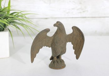 Antique Cast Iron Eagle Figure With Spread Wings  Architectural Finial  5' X 5.5'