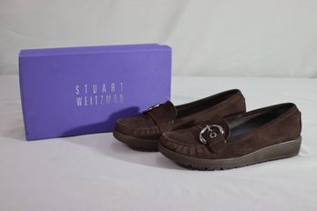 Stuart Weitzman Buckle Up Brown Suede. Size 10. With Original Box
