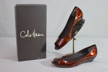 Cole Hann Air  Elly .ot.  Tortoise Patent Leather Ballet. Size 9.5. With Original Box