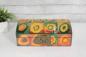 Hand-Painted Decorative Storage Box  Colorful Art Chest, 12' X 8' X 5'