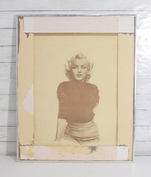 Vintage Marilyn Monroe Sepia Portrait Print  Framed Wall Art  30 X 24'