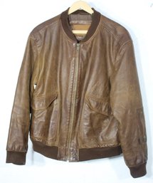 Timberland  Brown Leather Jacket -size L