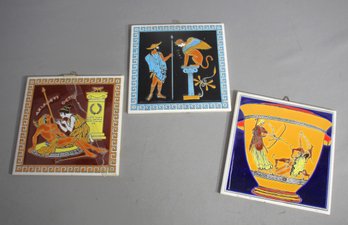 Trio Of Greek Mythology Ceramic Tiles-6'x 6'