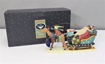 NEW - Williraye Studio Reindeer Game Day Hand-Painted Figurine, Coyne's & Co W/ Original Box WW2963