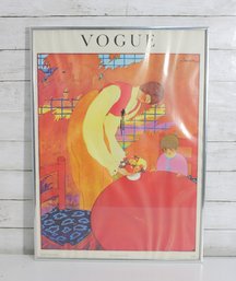 Vogue Magazine Cover Art Print  Mother & Child Illustration  Framed 26 X 19