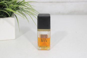 Vintage That Man Aftershave By Revlon  Classic Mens Splash  Retro Bottle With Cap