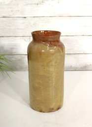 Vintage Studio Art Pottery Vase  Neutral Earth Tone Glaze  9' Tall