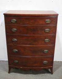 Vintage Drexel Genuine Mahogany Bow Front Chest Of Drawers