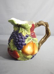 Vintage HOMCO Home Interiors Sonoma Villa 80 Oz Pitcher - Fruit Motif