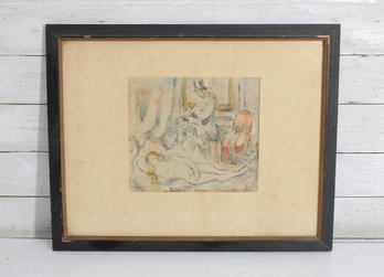 Paul Czanne Olympia Vintage Print  Framed Impressionist Art  16' X 19.5'